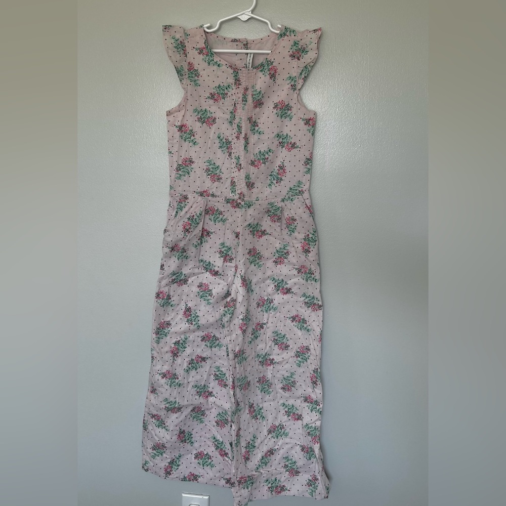 Girl’s Janie and Jack Floral Printed Jumpsuit